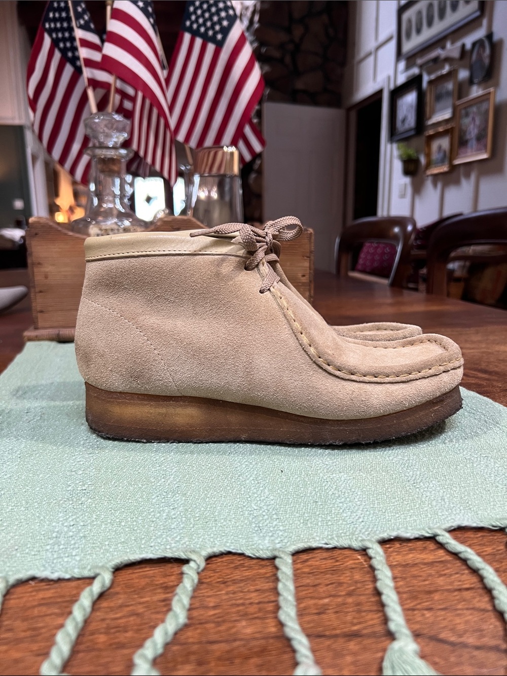 Clarks Suede High Top Wallabees